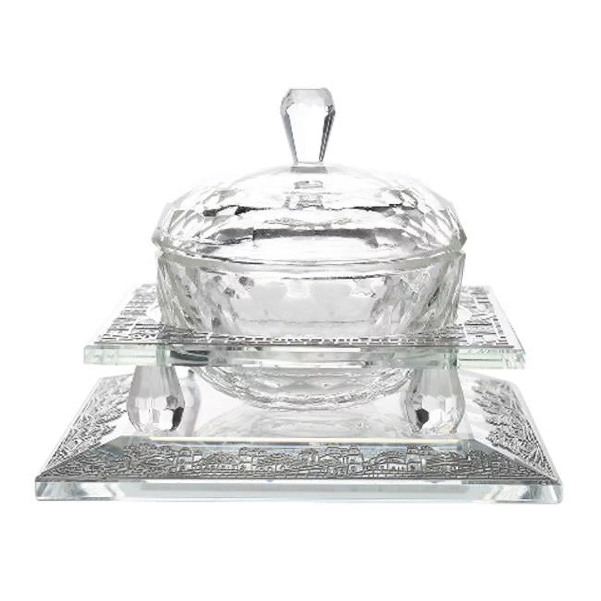 3 Piece Crystal Bowl with Cover W3091