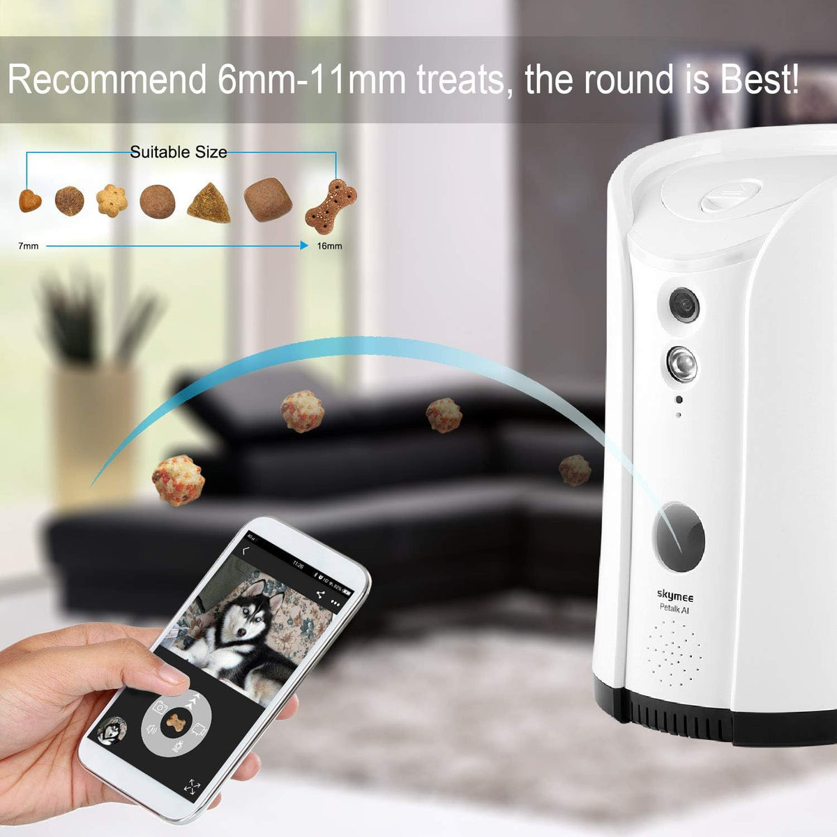White Full HD Pet Camera with Two-Way Audio and Night Vision B360