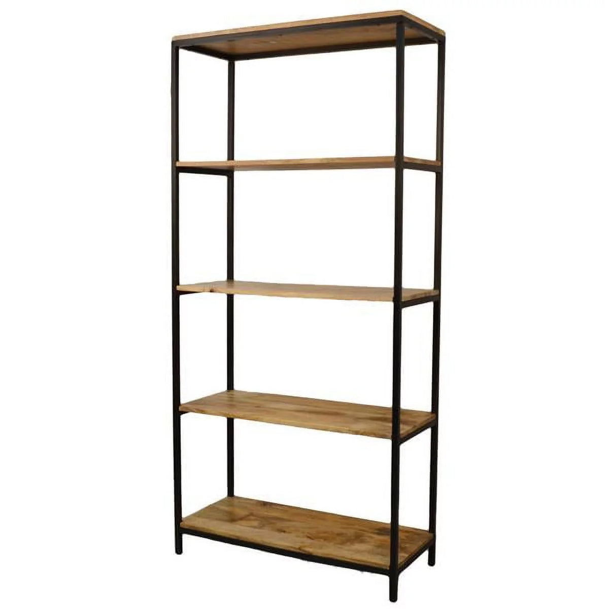 Natural Mango and Black Tall Bookcase O266598
