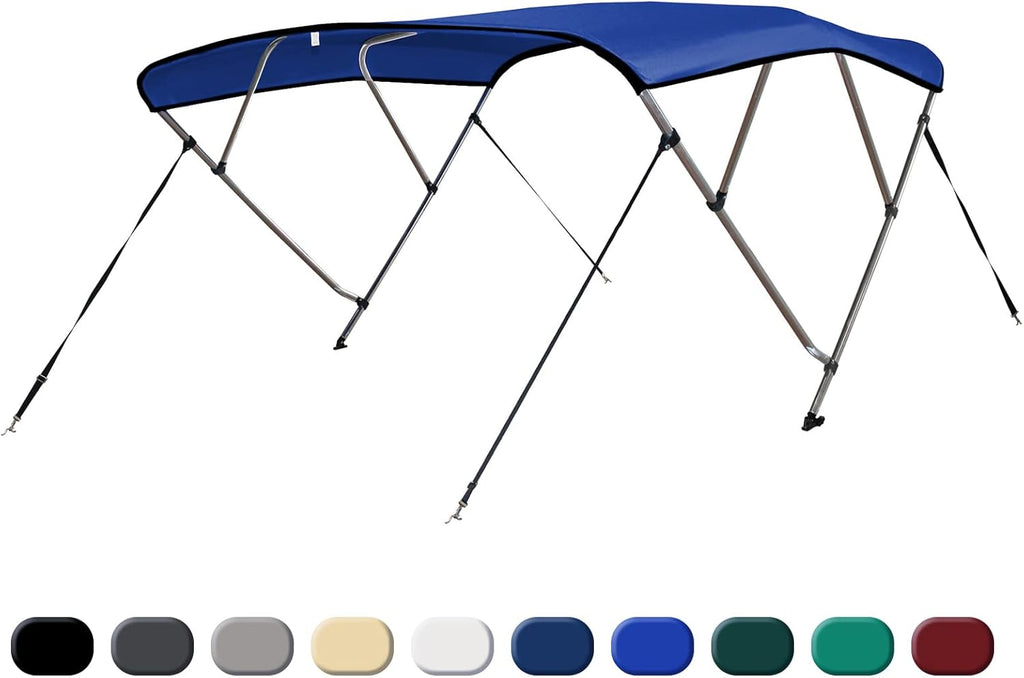 Green 4 Bow Bimini Top Cover with Aluminum Frame T977
