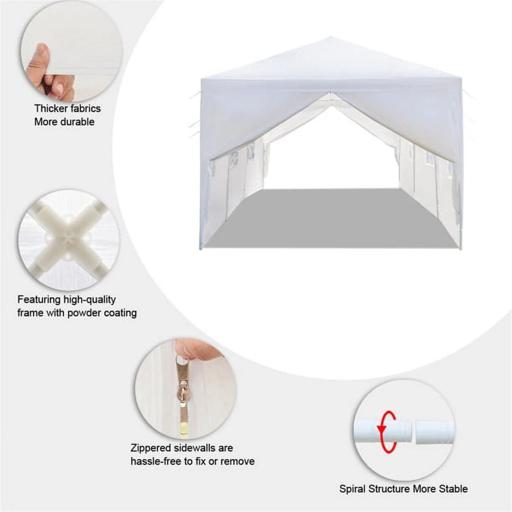 10'x30' Outdoor Canopy Party Wedding Tent with 8 Removable Sidewalls F733027