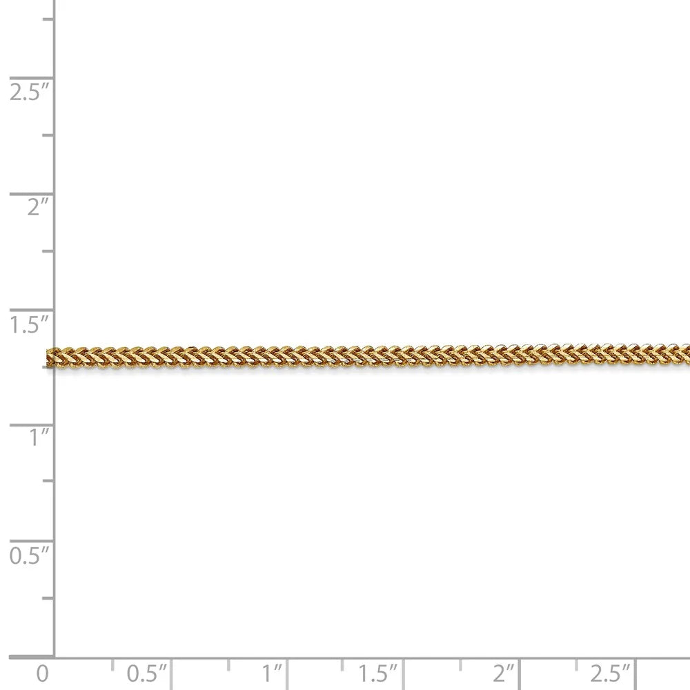 14kt Yellow Gold 1.5mm Franco Chain 18 inch Lobster Clasp O84761
