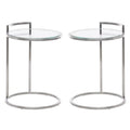 Round Glass Top End Table Set of 2 Z680798