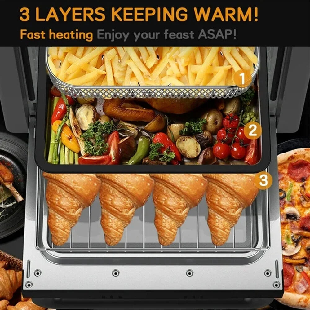 20Qt 5in1 Air Fryer Oven Toaster Combo Gray Z90446
