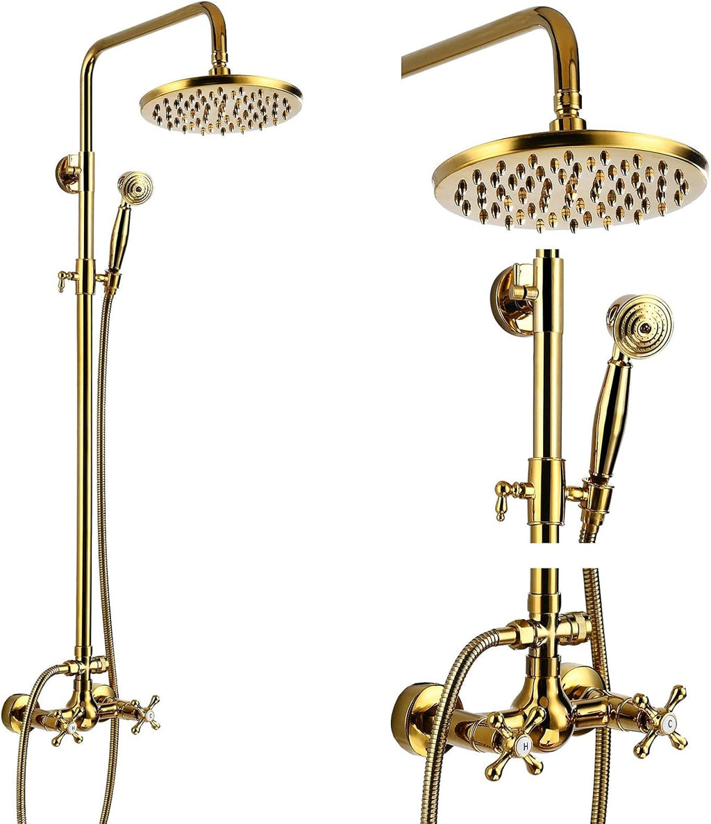 8 Inch Rainfall Shower Head with Handheld Spray Combo Set C133016
