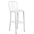 White Metal Indoor-Outdoor Barstool A522637