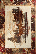 Multicolor Distressed Pattern 2 ft. x 4 ft. Rug J4045