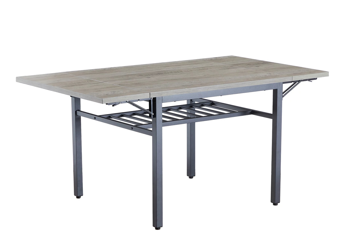 Folding Drop Leaf Dining Table with Shelf C1082