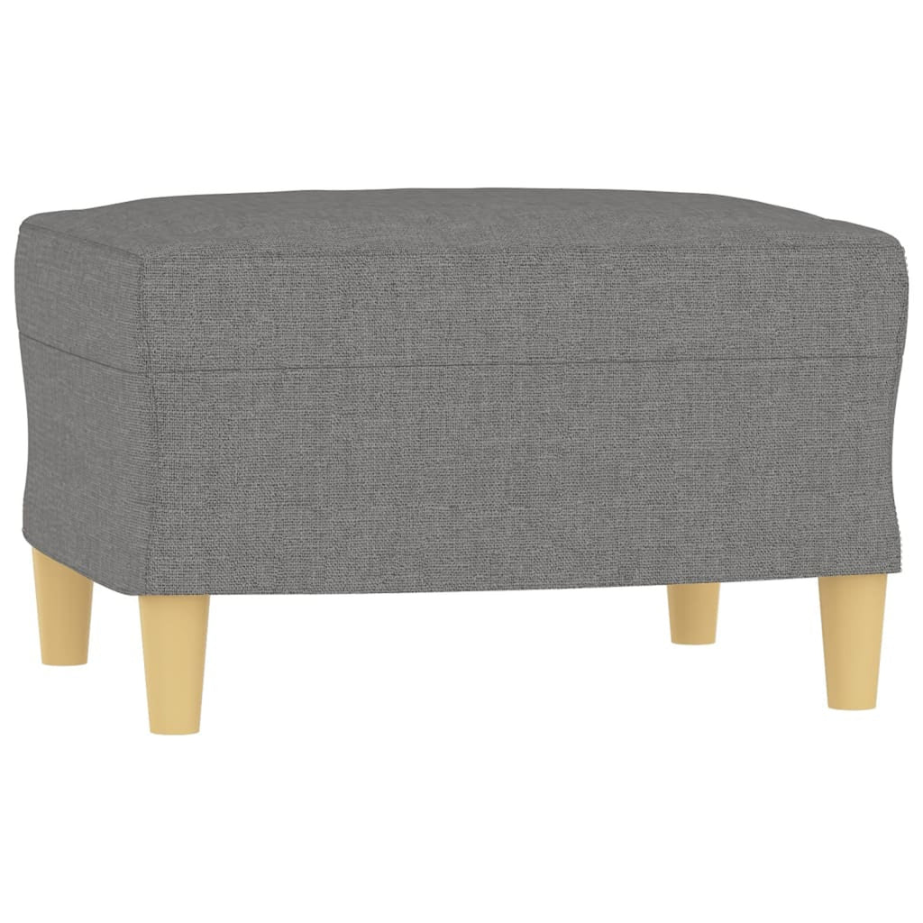 Fabric Padded Ottoman with Wood Legs Stool U362