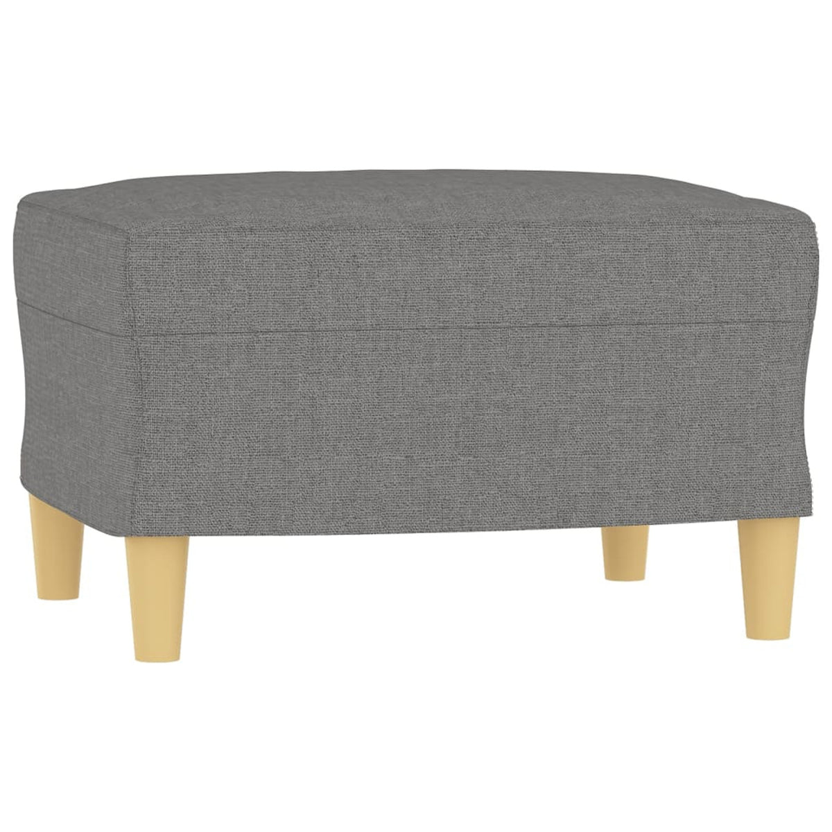 Fabric Padded Ottoman with Wood Legs Stool U362