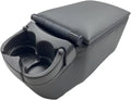 Truck Seat Console Organizer with Cup Holders and Padded Lid, Grey X131