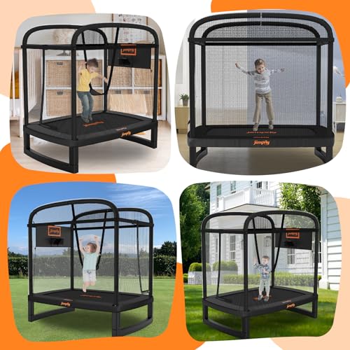 6FT Rectangle Trampoline with Swing & Basketball Hoop Z2840