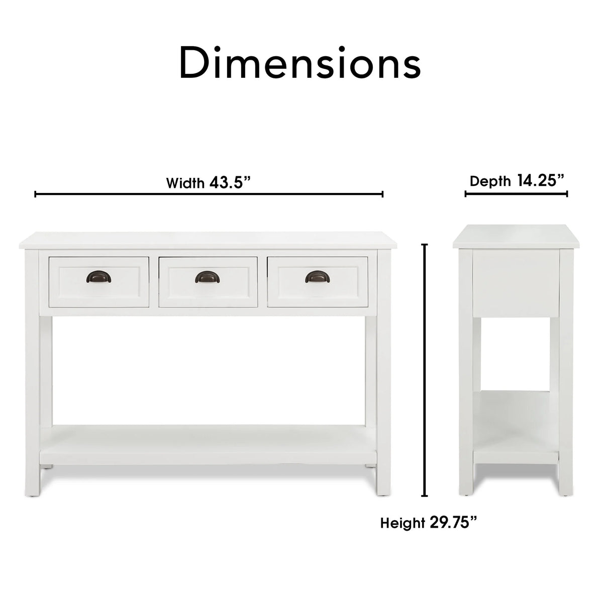 White Console Table T5924