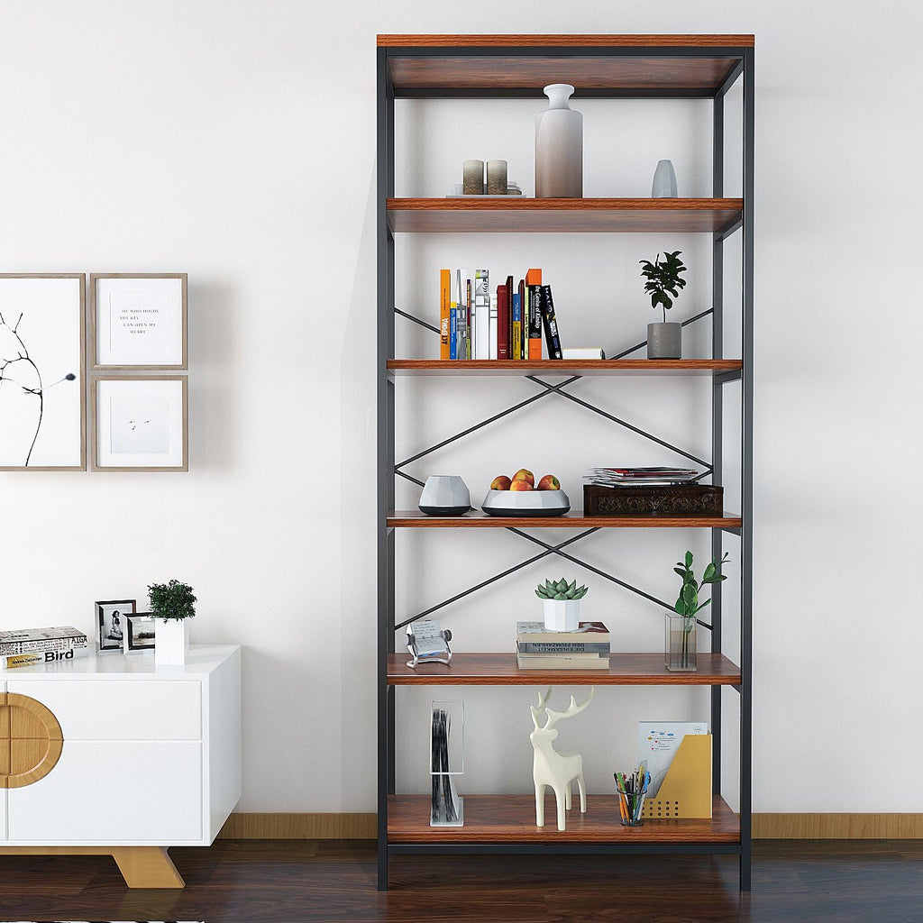 5-Tier Industrial Bookshelf U311
