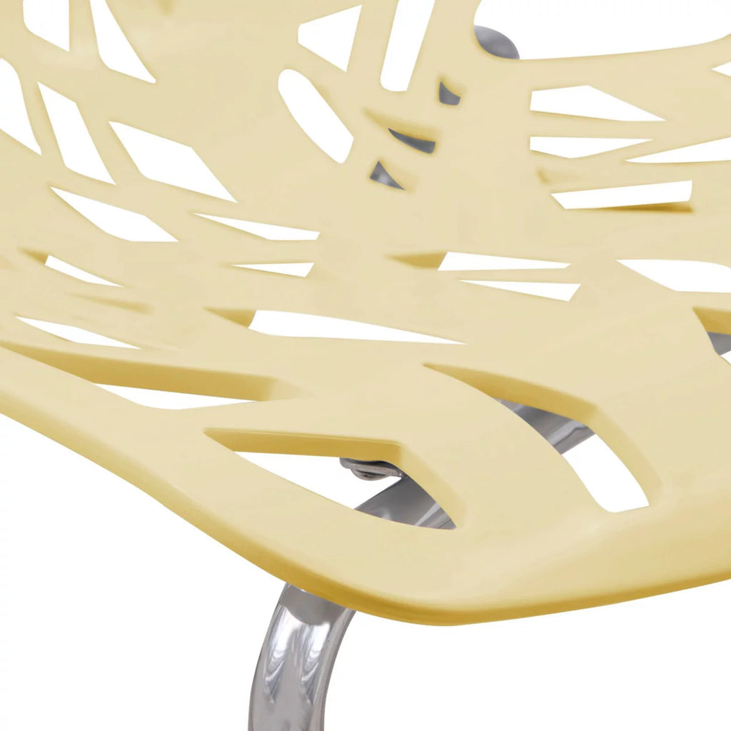 Cream Dining Chair with Chromed Legs Set of 4 A5955