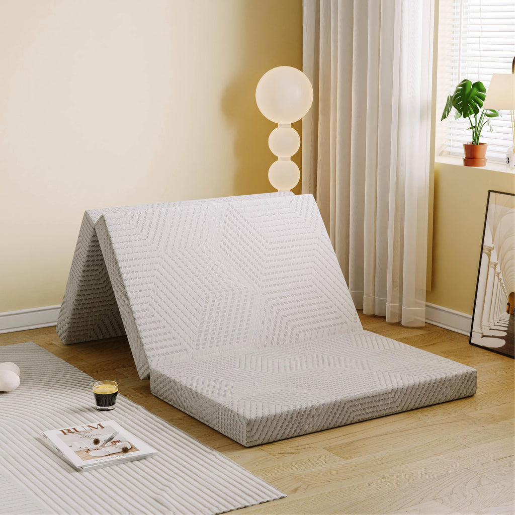 4 inch Tri Folding Memory Foam Mattress G1113