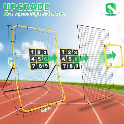 Baseball and Softball Rebounder Net with Pitching Target S9588