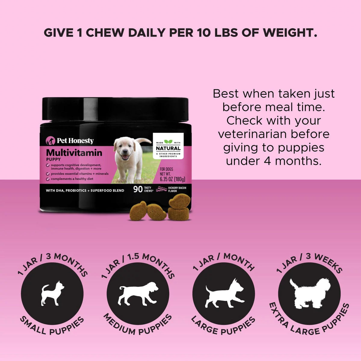 Puppy Multivitamin Soft Chews with DHA and Probiotics V63338