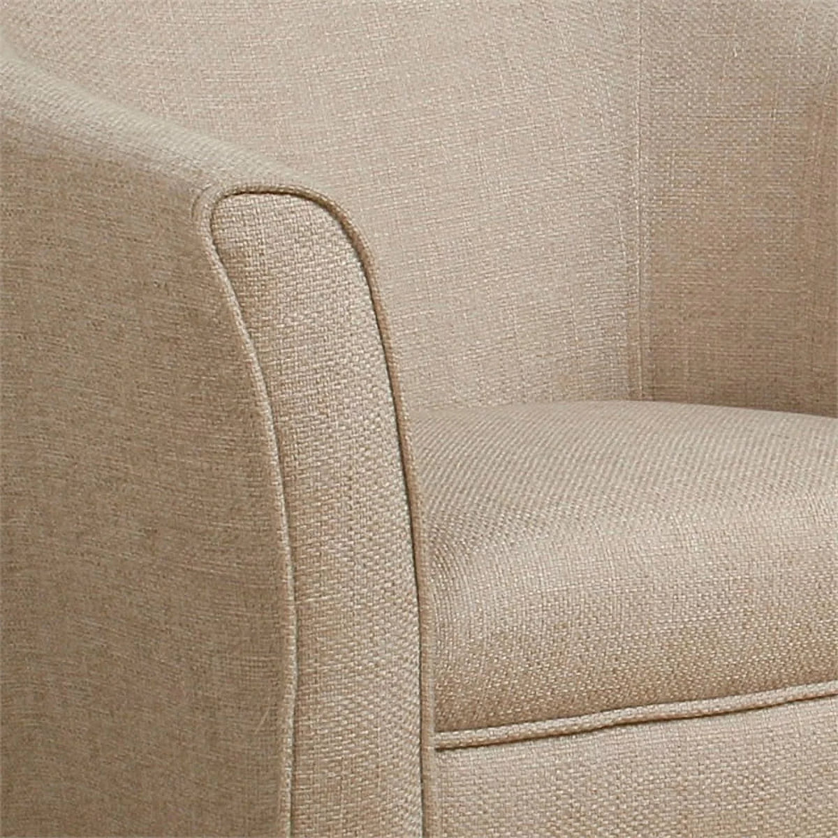 Cream and Brown Fabric Upholstered Wooden Accent Chair Z166227