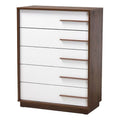 White 5-Drawer Engineered Wood Chest J125