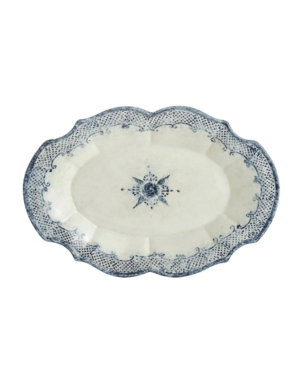 Oval Scalloped Platter E8708
