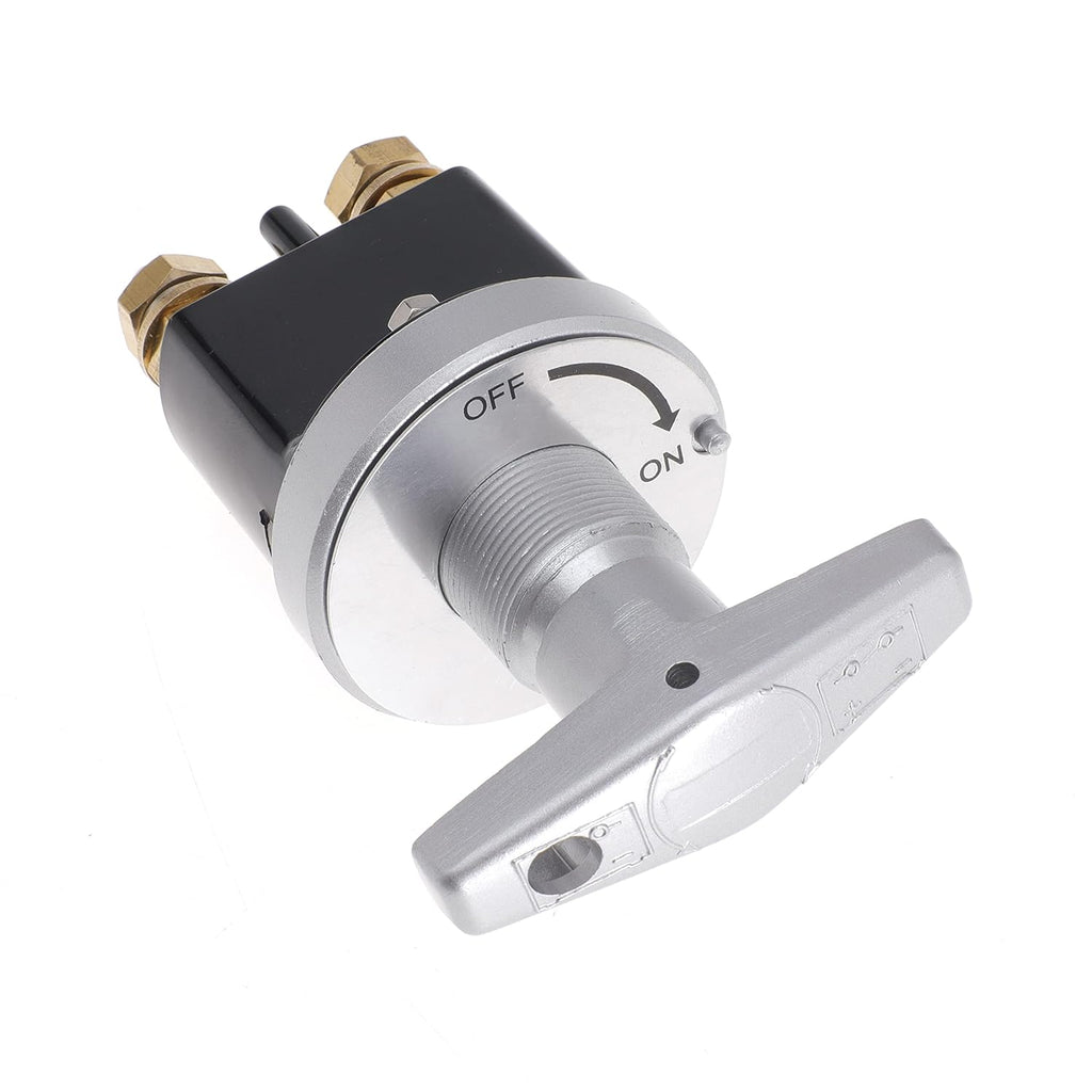 Battery Disconnect Switch with Lock-Out Plate, 12V Battery Kill Switch Fixed Handle Isolator K2475