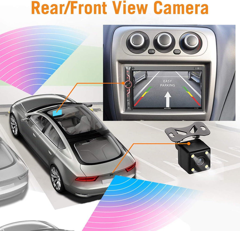 7 inch Double Din Digital Media Car Stereo Receiver with Bluetooth 5.0 Touch Screen Q895152