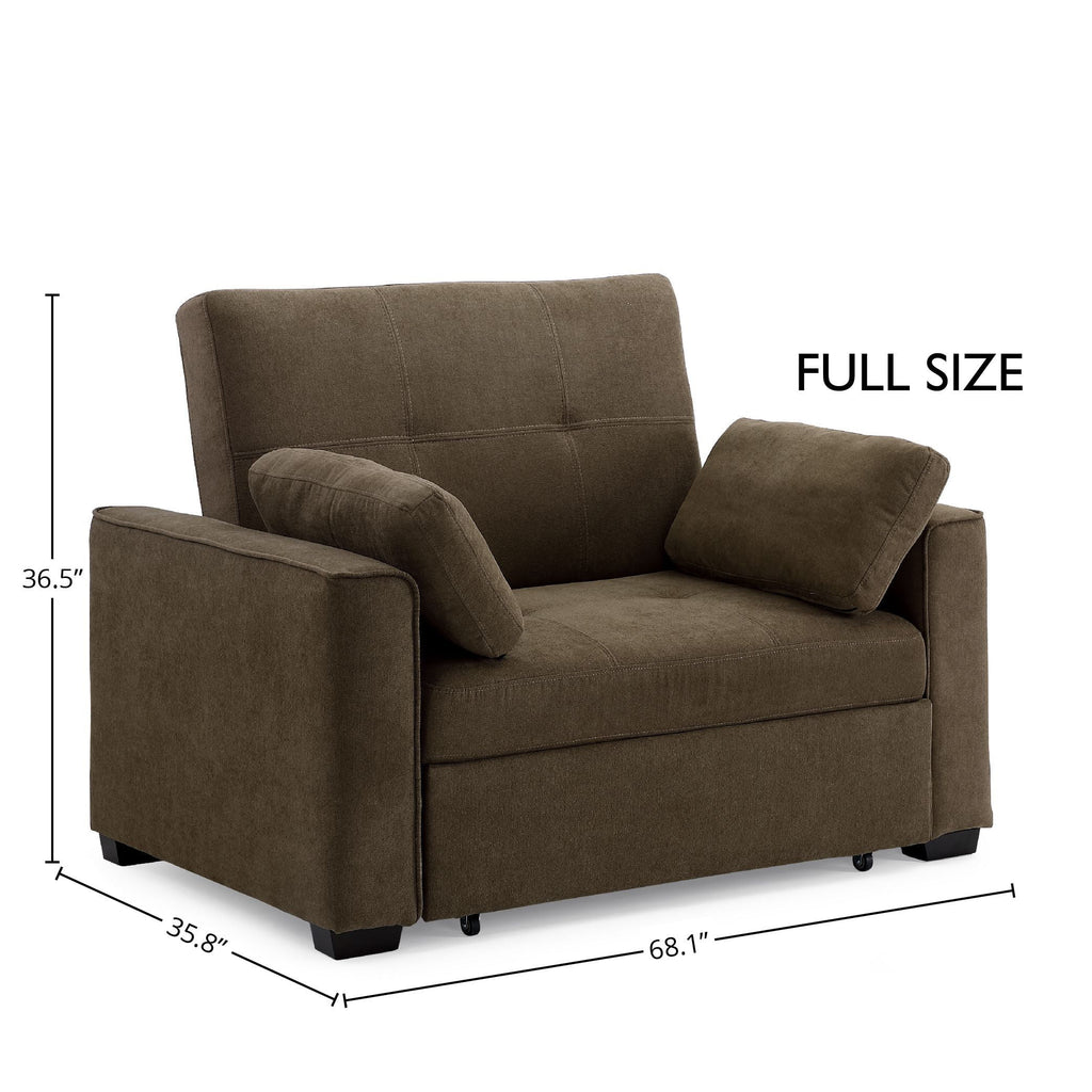 Cappuccino Chenille Sleeper Sofa I1530