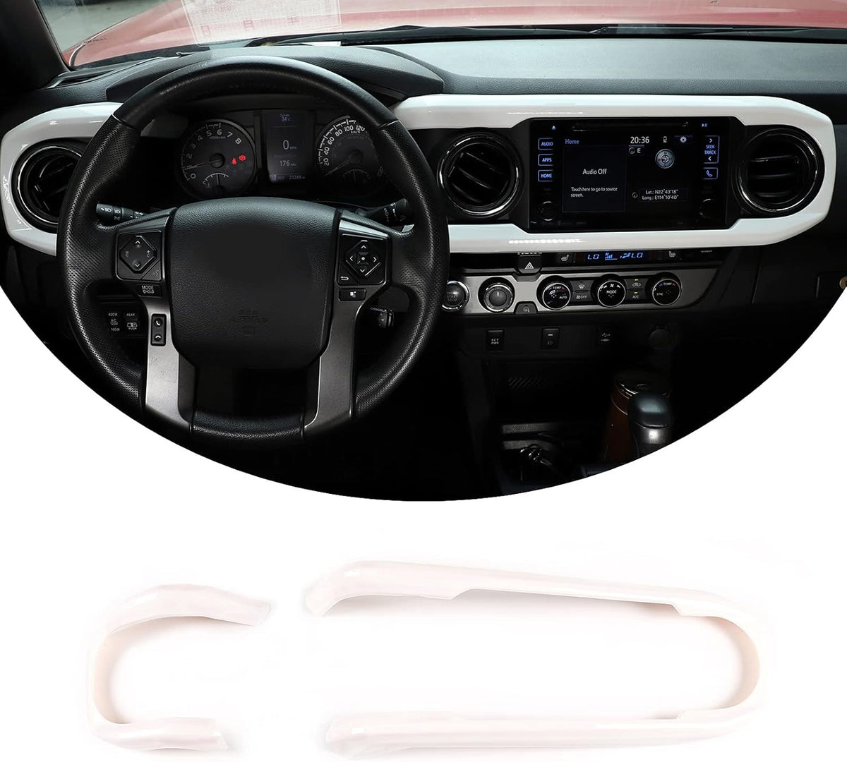 Car ABS Dashboard Panel Cover Trim Stickers (red) D624981