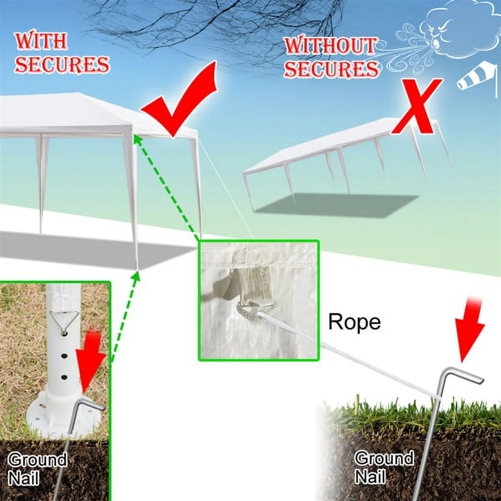 10'x30' Outdoor Canopy Party Wedding Tent with 8 Removable Sidewalls F733027