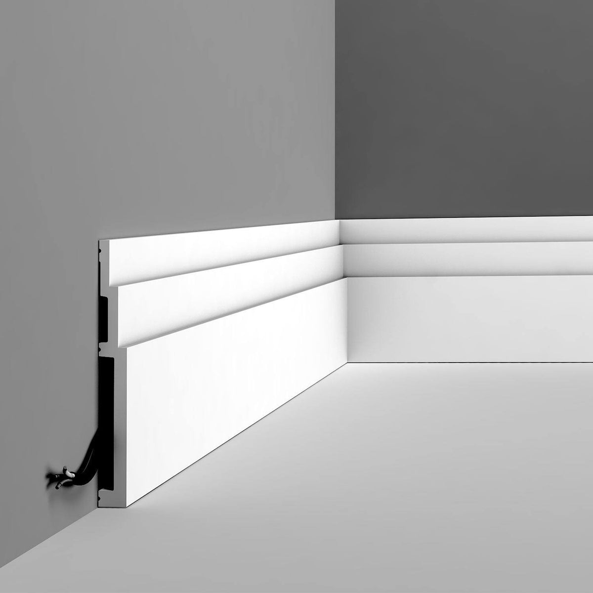 Primed White Polystyrene Baseboard Moulding I94236