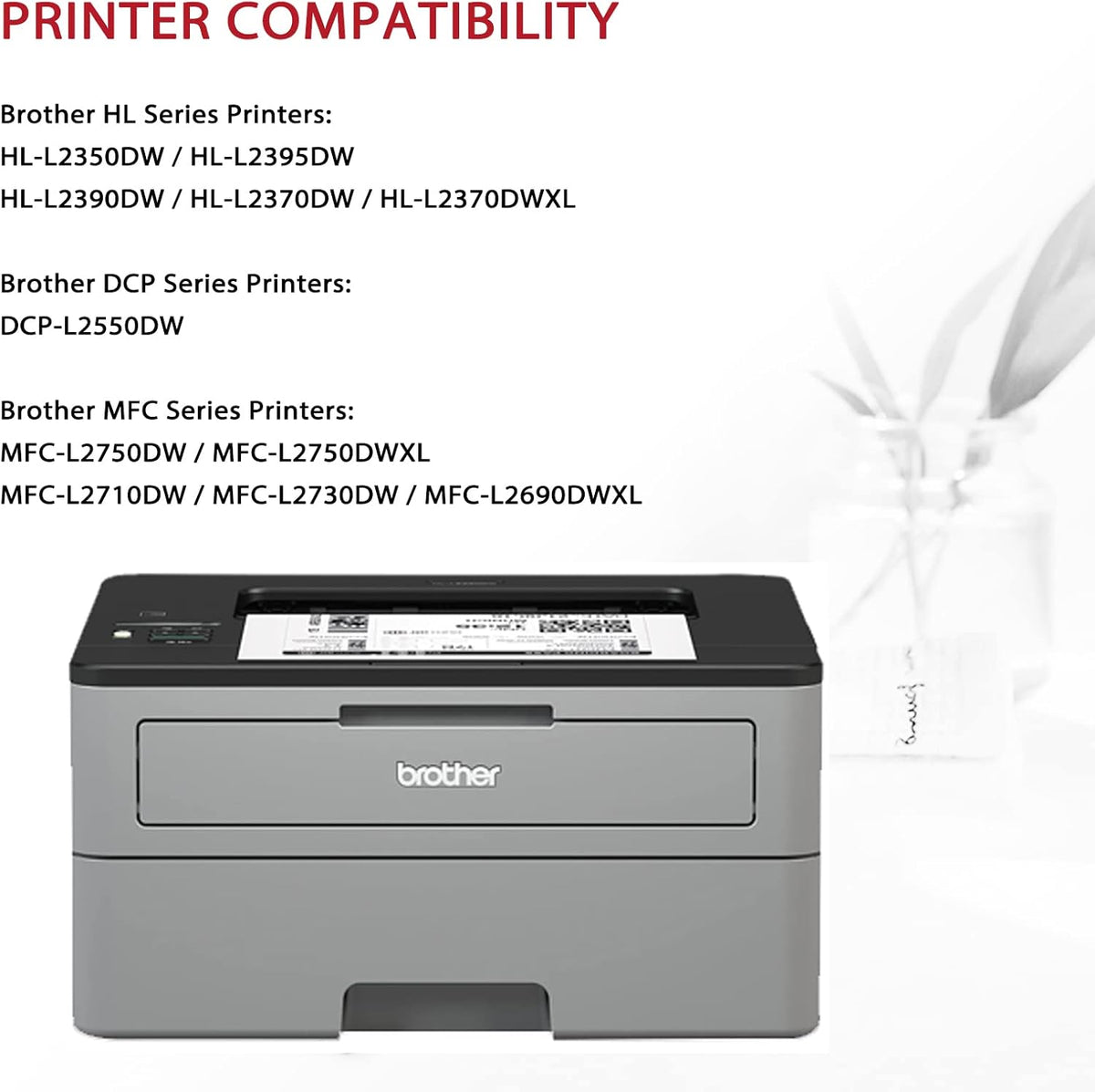 Toner Cartridge with Chip, 3,000 Pages, Compatible Replacement for Brother TN-760 W3931