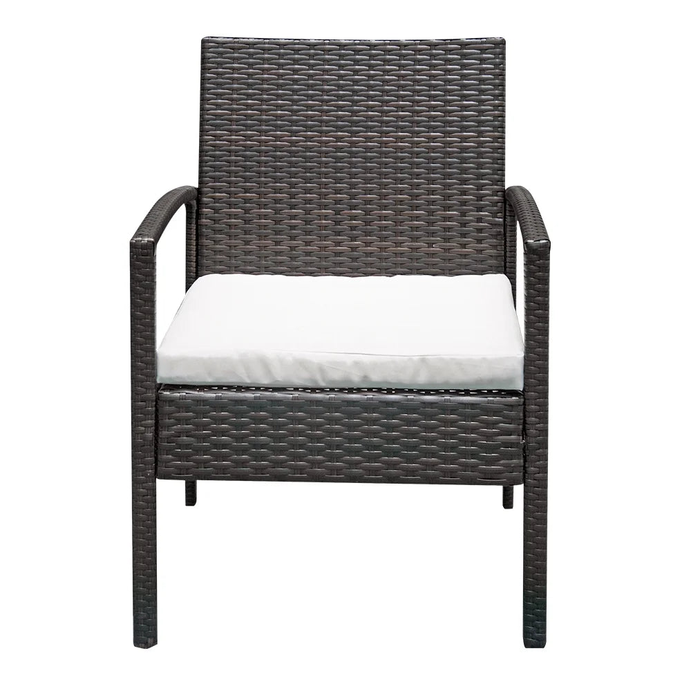 4 Pieces Rattan Cushioned Sofa Table Set T398