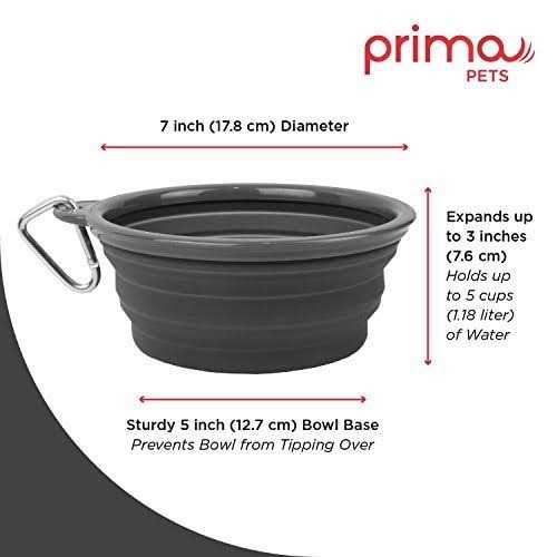 Collapsible Silicone Water Travel Bowl with Clip D38346