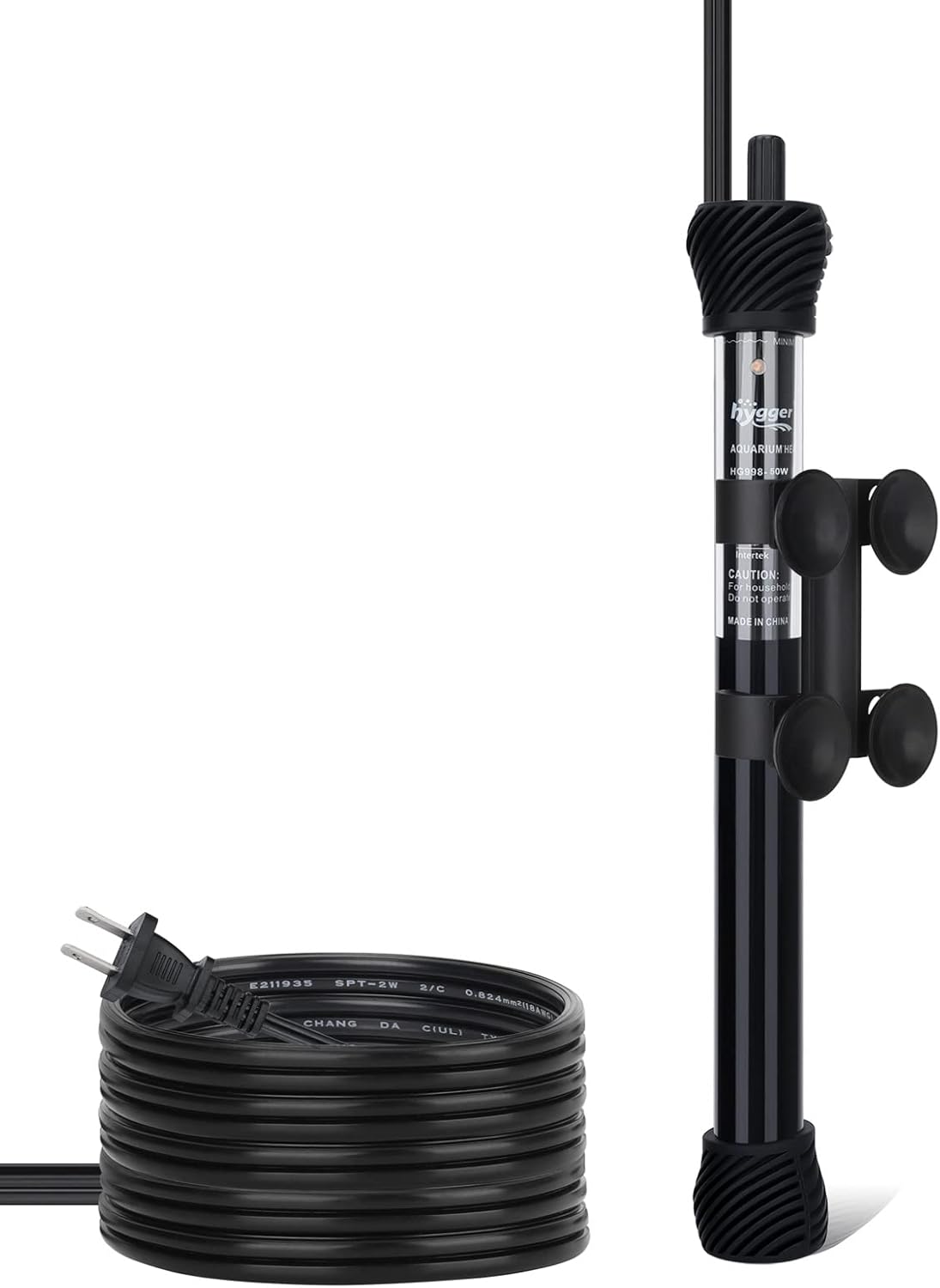 50W Submersible Aquarium Heater with Adjust Knob Suction Cup N208