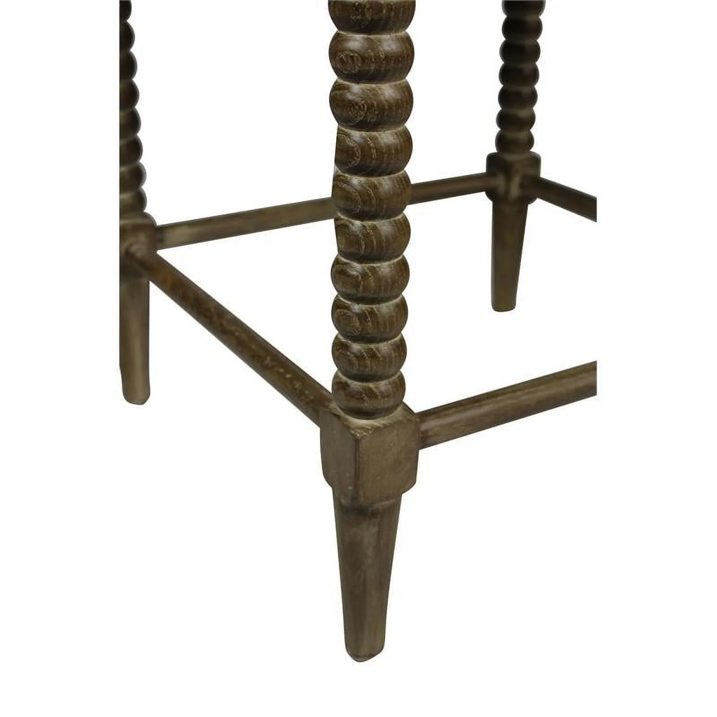 41" Fabric & Wood Counter Stool Set of 2 S836