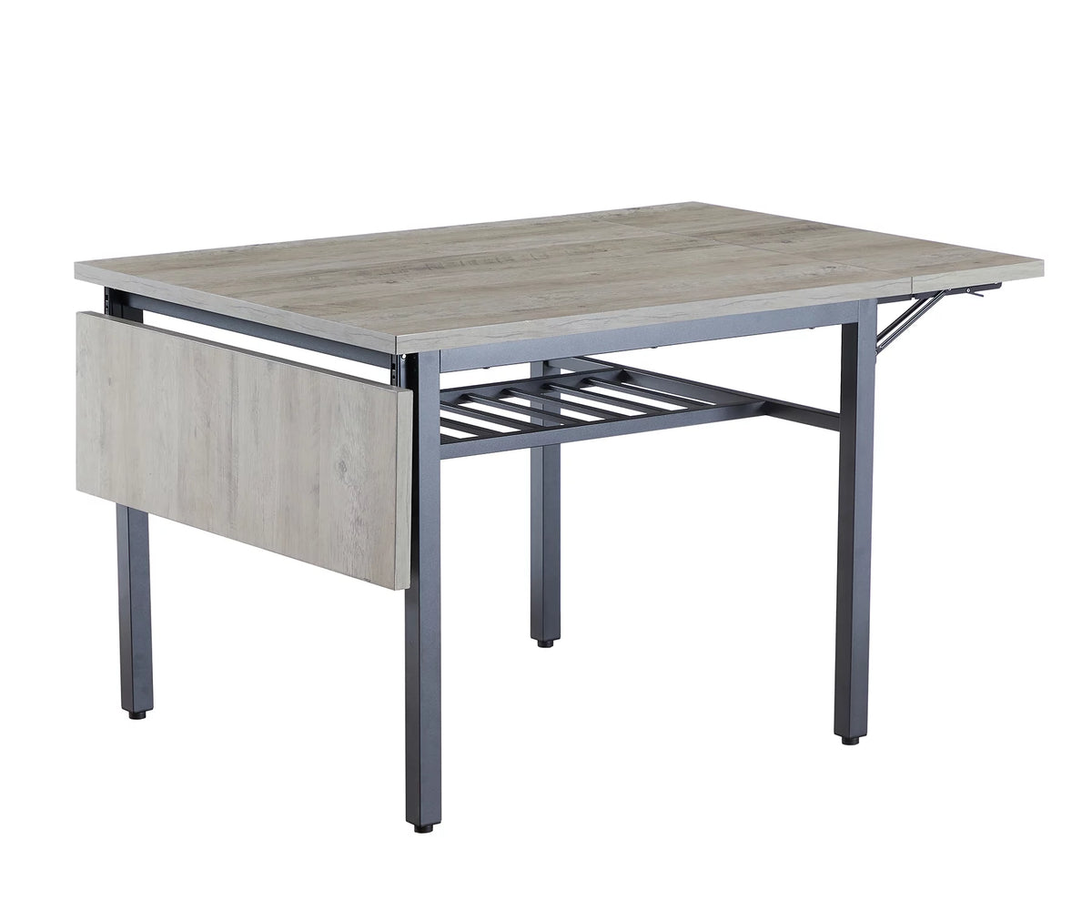 Folding Drop Leaf Dining Table with Shelf C1082
