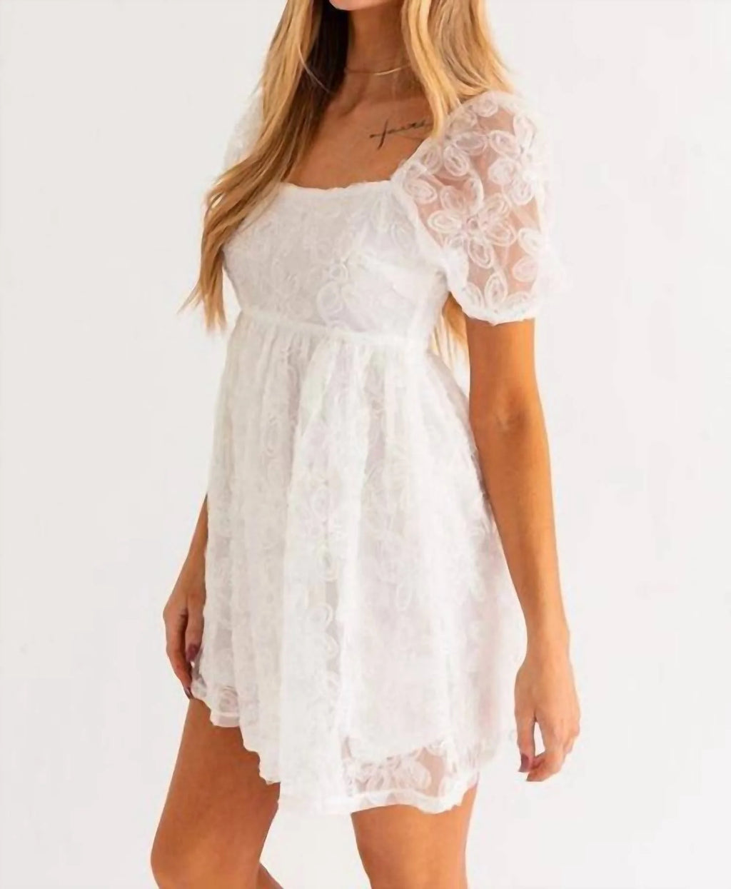 Short Sleeve Mini Dress F90889