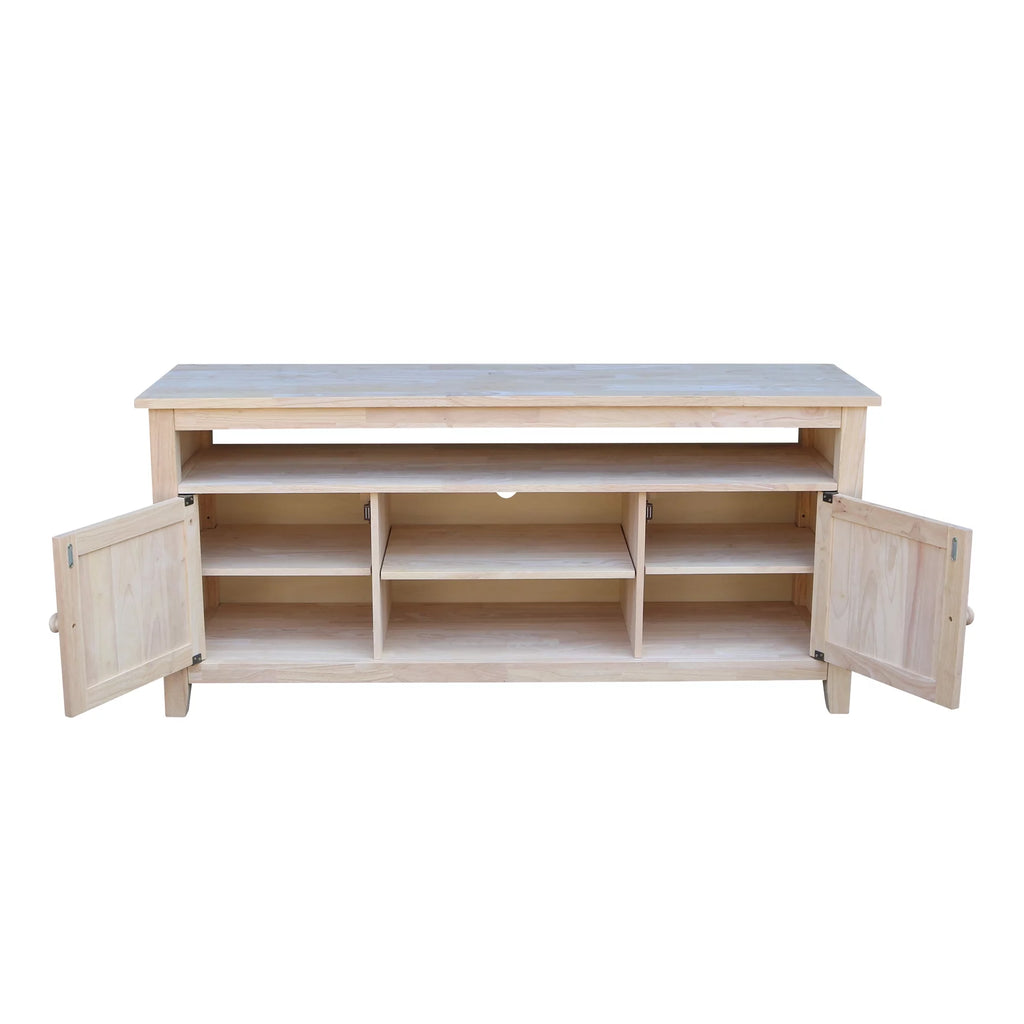 Solid Wood TV Stand with 2 Doors B314