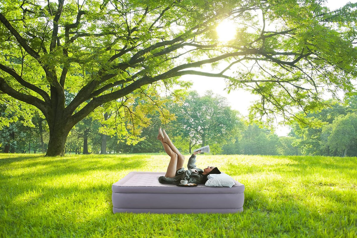 Single Air Mattress Camping Bed with Carry Bag & Repair Patch Kit R953817
