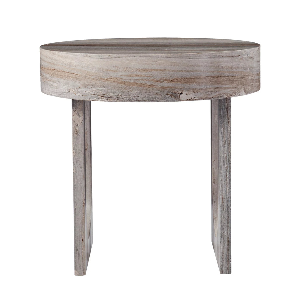 Light Brown Contemporary Round End Table O6330
