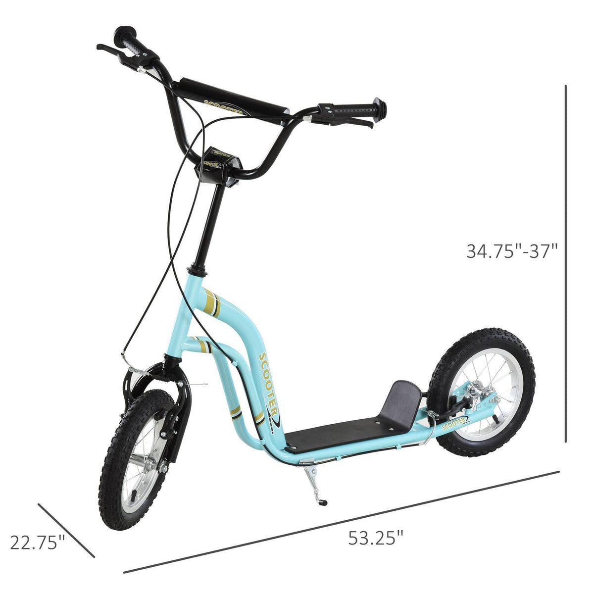 Blue 12-Inch Youth Scooter with Dual Brakes Y578548