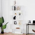 White Geometric Bookcase B9155