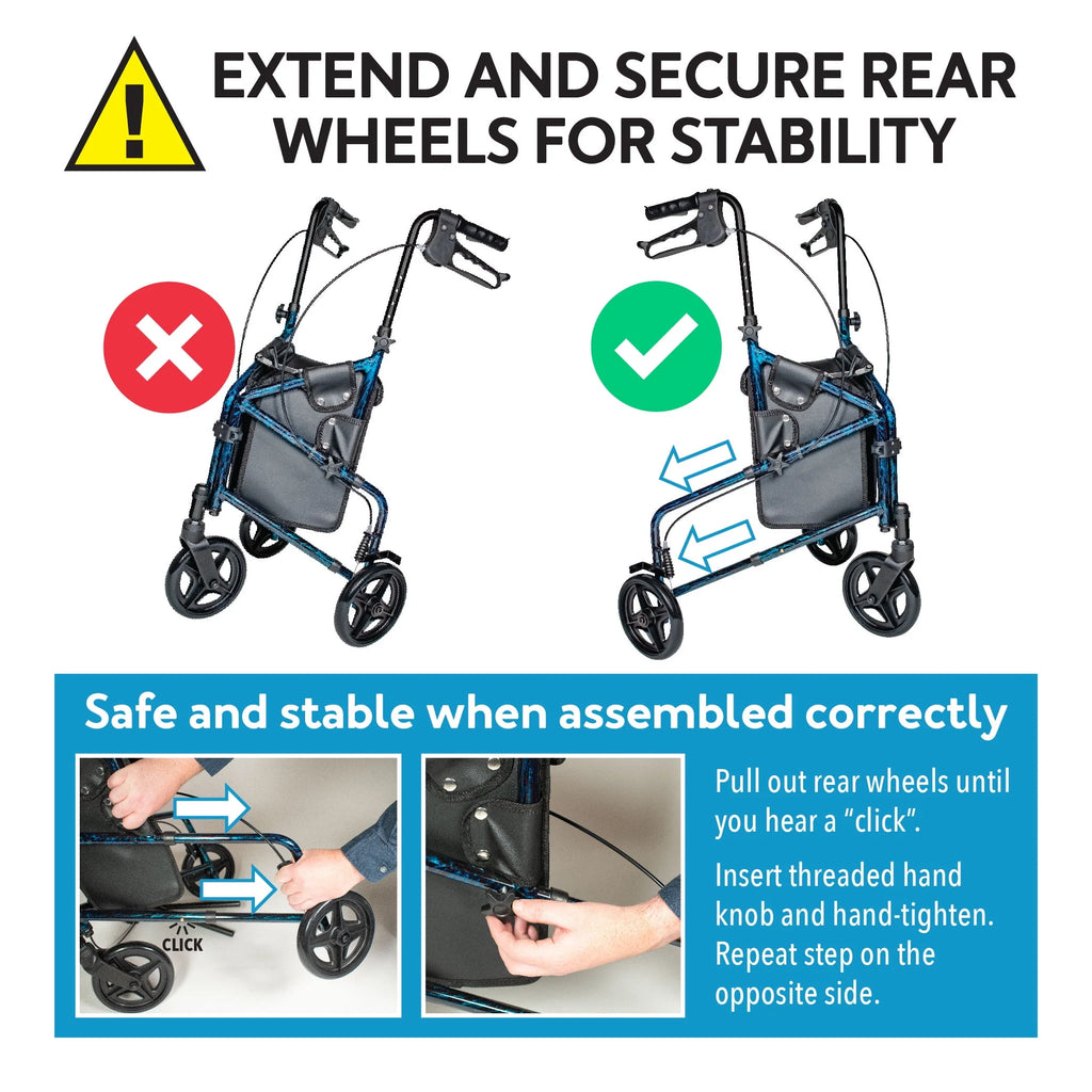 Aluminium 3 Wheel Rollator Walker Q4631