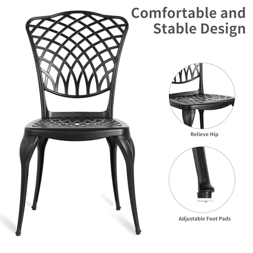 Bistro Table and Chairs Set of 2 Cast Aluminum I791