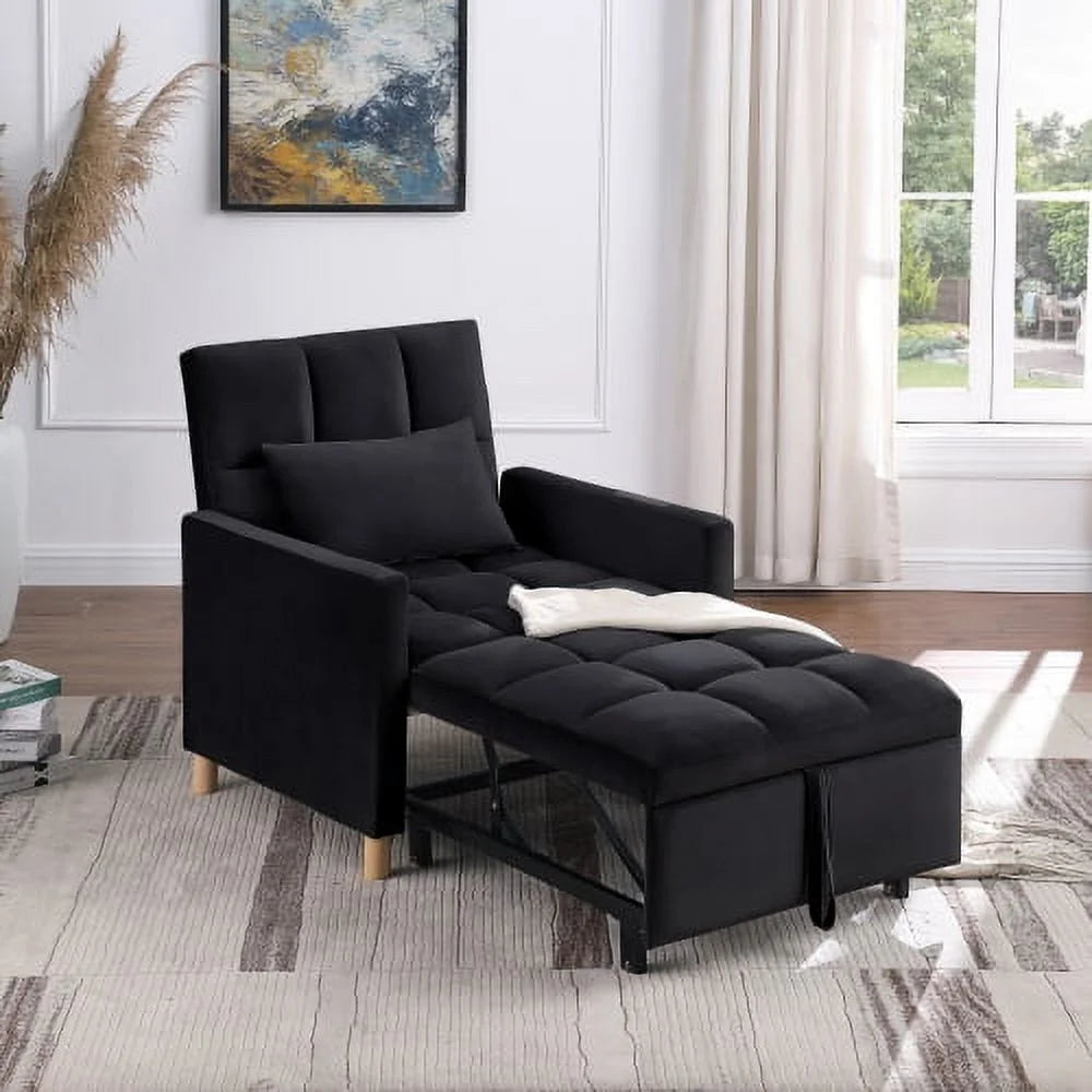 Convertible Sleeper Sofa Chair Bed with Pillow K24518