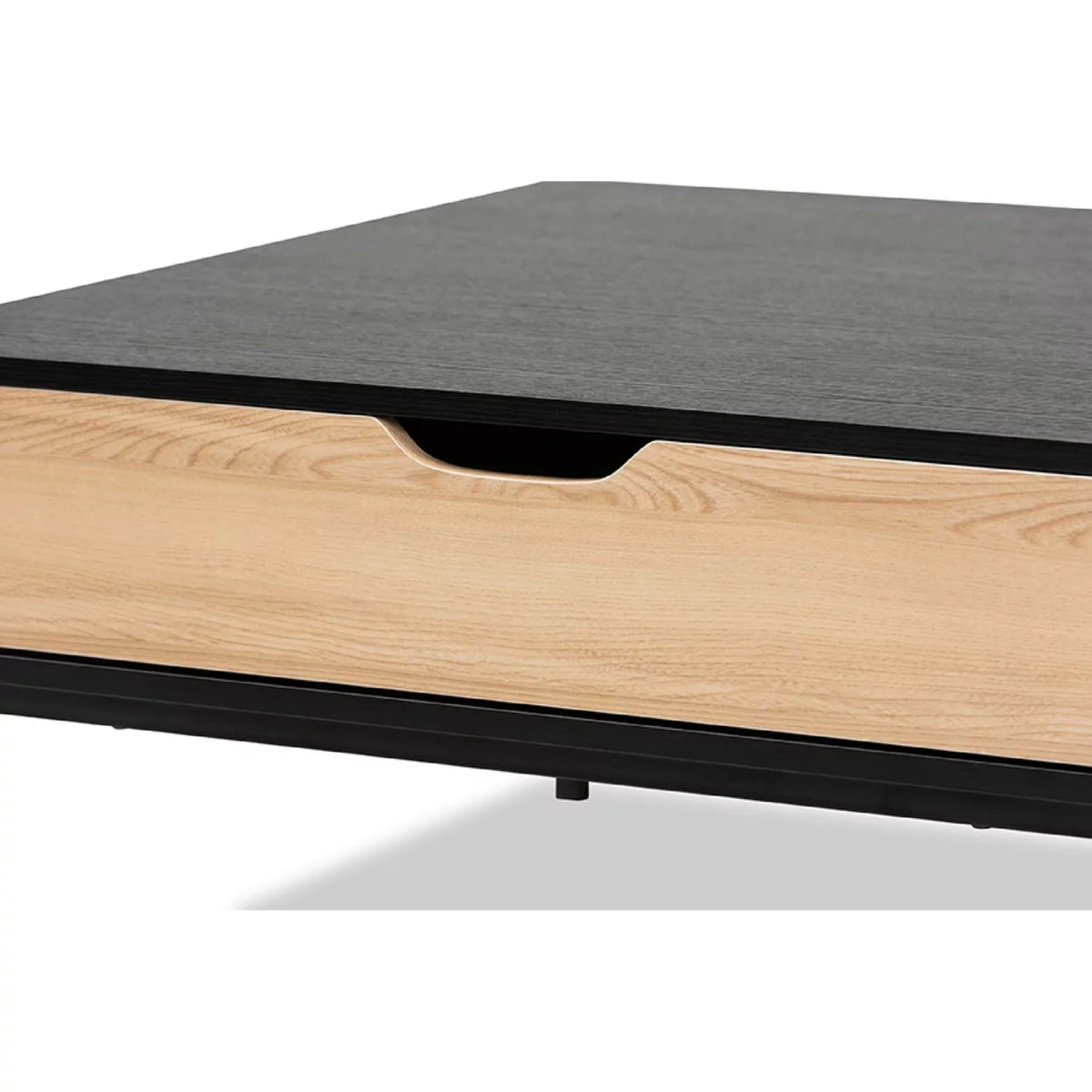 Oak Brown and Black Wood Coffee Table T34767